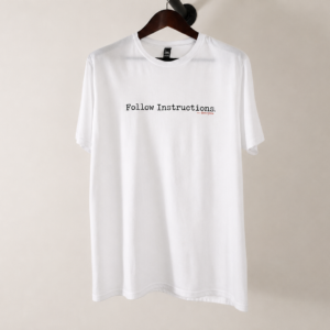 Follow Instructions — Men’s Minimal Typewriter Tee
