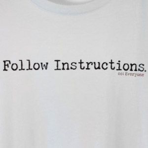 Follow Instructions — Women’s Minimal Typewriter Tee - Image 5