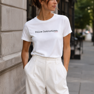 Alternative view of Follow Instructions — Women’s Minimal Typewriter Tee