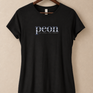 Peon Titanium women's tee front view in black
